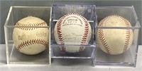 Orioles Signed Baseballs;Murray, Ripken,Roberts