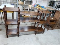 B- 3 TIER OFFSET WOODEN SHELF