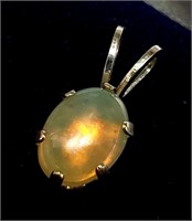 $160 Silver Natural Austrlian Opal Pendant