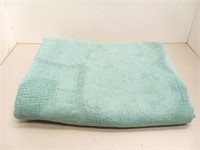 Table cloth green woven fabric