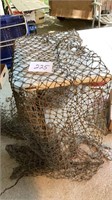 Fishnet, size unknown, 2 tarps,, poncho, boat