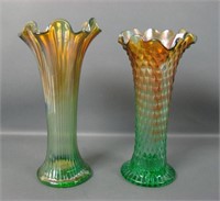 (2) N'Wood Green Vases