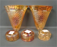(5) Pc. Marigold Carnival Glass Lot