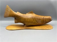 Myrtlewood fish sculpture