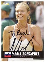 Maria Sharapova signed trading card