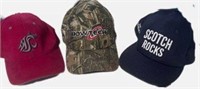 3 Hats Bundle Snapback Trucker Caps Lot