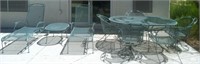 403 - PATIO TABLE, CHAIRS, LOUNGERS & SMALL TABLE
