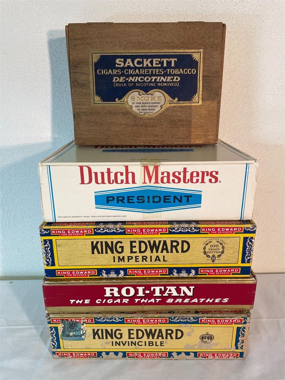 5 - antique cigar boxes