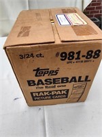 1988 Topps Baseball Sealed Rak Pak Case