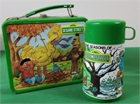 Sesame Street Lunch Box w/ Thermos 1983 Muppets