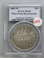 2002-W West Point Bicentennial Silver $1 PCGS