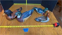 Duck decoys : leather covered, resin, wood