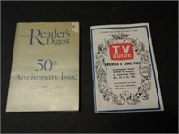 Vintage TV guide and Reader's Digest