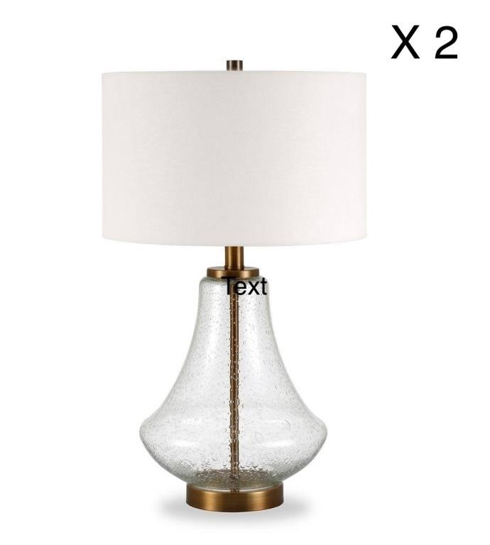 Lagos 23 in. Table Lamp in Brushed Brass and