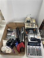 Office supplies and adding machines