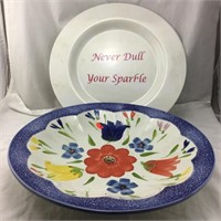 Two Large Serving Platters
