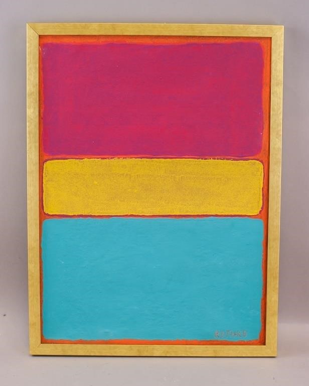 American Acrylic on Canvas Signed Mark Rothko