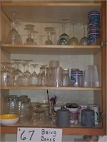 Cabinet Full of Glassware & Mugs-Bring Boxes