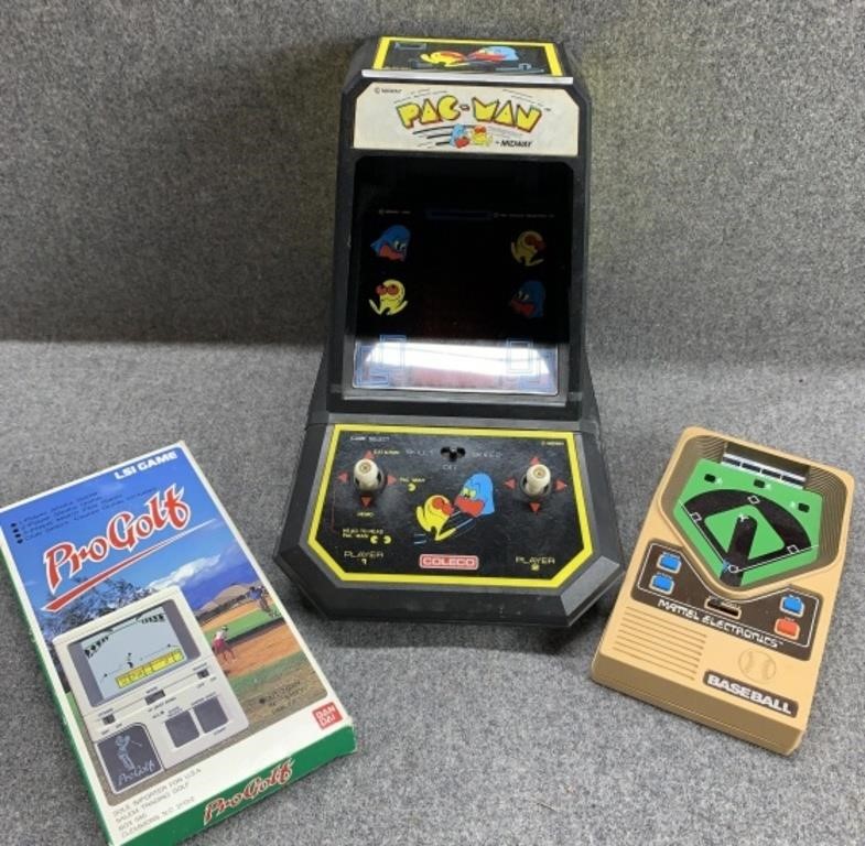 Pac-Man, Pro-Golf & Baseball Handheld Games