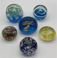 Glass Paperweights (6)