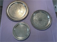 Vintage Oneida Silverplate Round  Serving Set