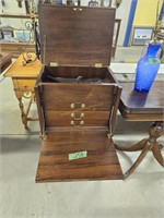 Mahogany silver chest on legs by historic