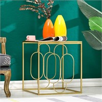 20 W Gold End Table  Metal Frame  Clover