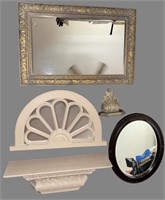 Decorator Mirrors and Shelves.