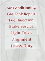Lot of 7 Metal Automotive Garage Repair Signs