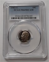 PCGS PR69DCAM 1983-S 10C