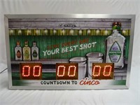 Casa Suza Tequila Countdown to Cinco Lighted Sign