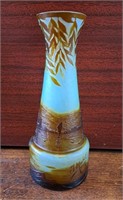 J. Michel Paris Cameo Glass vase 6 1/2" h
