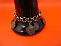 Unmarked Charm Bracelet 7"