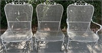 F - LOT OF 3 PATIO CHAIRS (Y5)