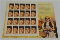 Complete Page of Judy Garland Stamps