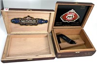 2 Mahogany Cigar Boxes