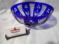 CUT TO CLEAR GLASS BOWL 10"