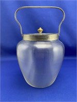 Dutch FRISIAN WIRE Glass Biscuit Barrel 1890