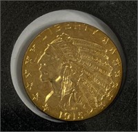 1915 Gold Indian $5 US Coin