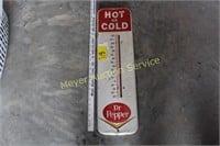 Vintage Tin Dr Pepper Thermometer