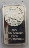 5 Troy Ounce Silver Bar