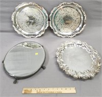 Silverplate Platters & Mirrored Plateau