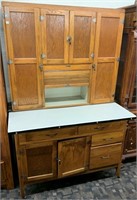 Antique Oak “Wilson” Kitchen Cabinet