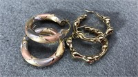 14kt Gold Earrings - 2 Pair