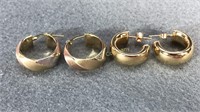 14kt Gold Earrings - 2 Pair