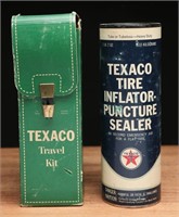 1950s Texaco Tire Inflator Puncture Travel Kit