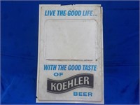 plastic Koehler advertising 12 x 18"