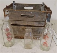 Shaw's Farms 1953 Dairy Crate, 3 Bottles