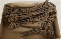 Very Early Brass Handle Surveyor's Chain