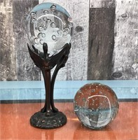 Glass art spheres - unmarked